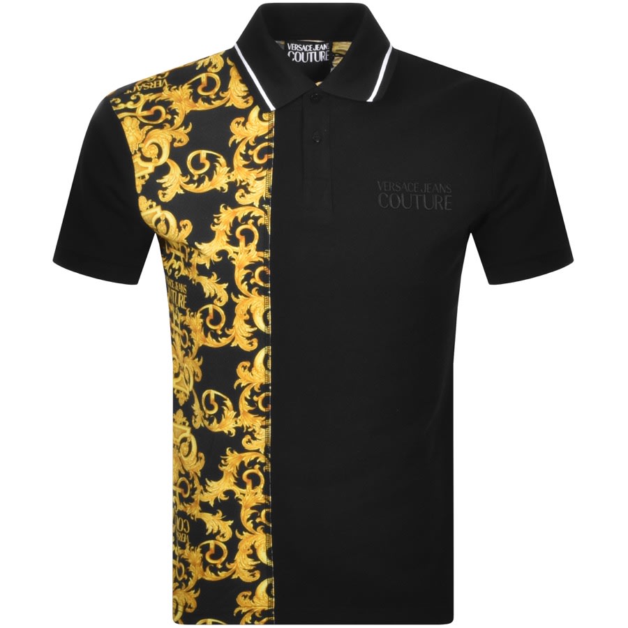 Alternative Image for ProductVersace Jeans Couture Logo Polo T Shirt Black1